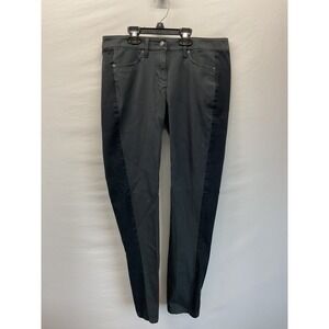 EILEEN FISHER Tuxedo Stripe Organic Skinny‎ Ankle stretch Jeans Size S
